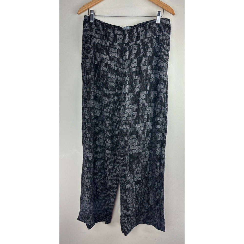 Habitat 2 Piece Set Crinkle Textured Abstract Geo Print Top & Pants Lagonlook L - Picture 12 of 16